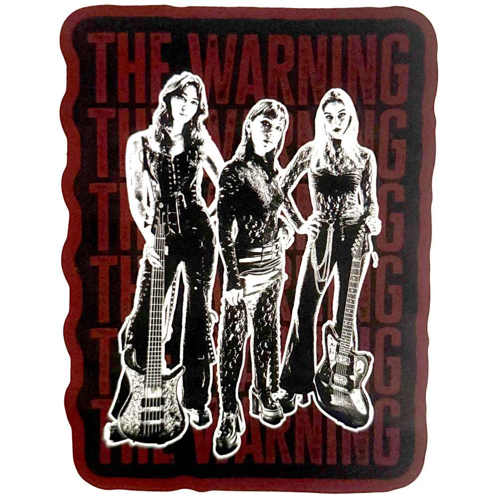 The Warning - Stacked Sticker - Zwart/Rood